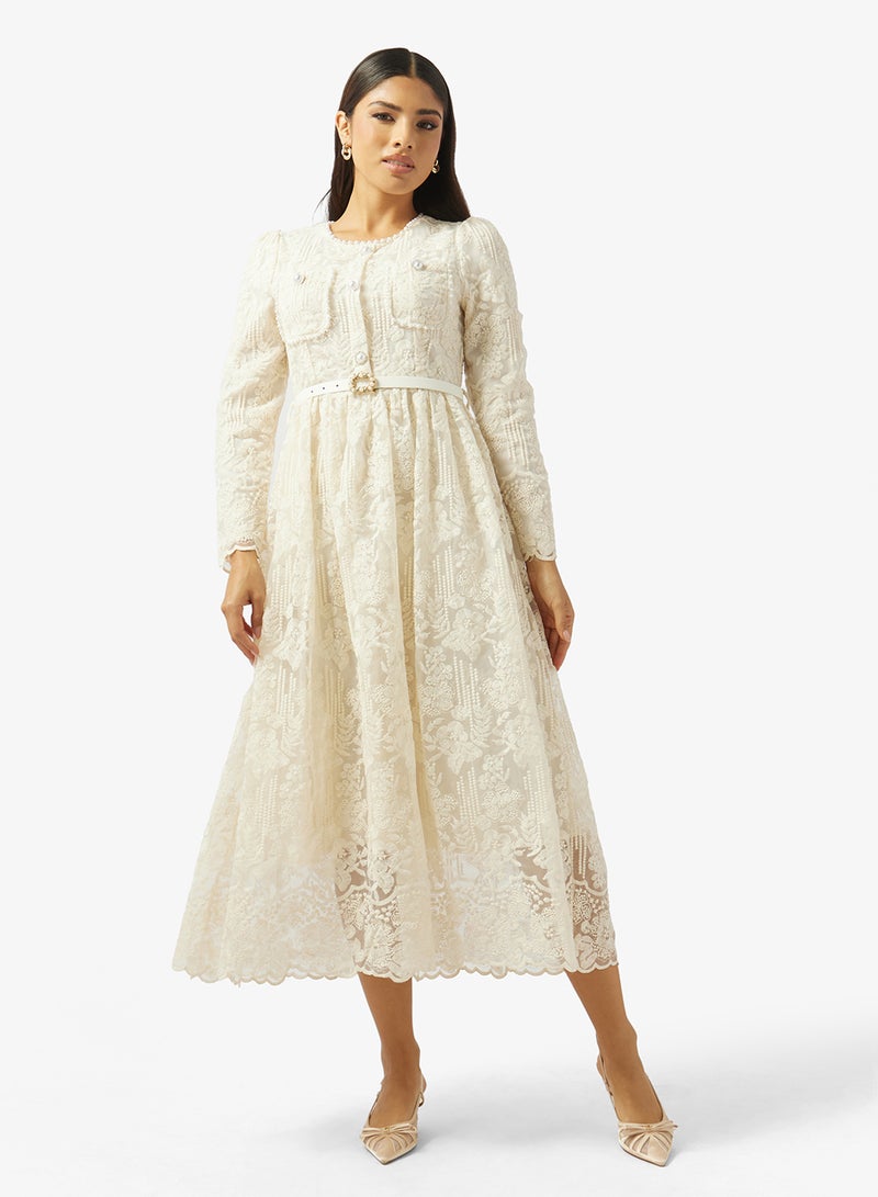 Khizana Lace A-line Dress - Image 1